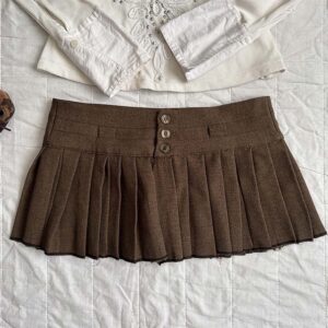 ꒰๑ coffe mini skirt ༉‧₊