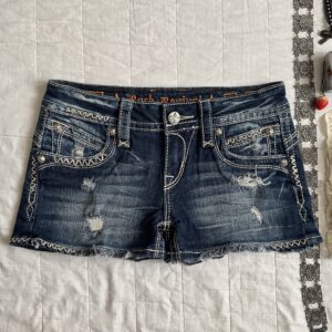 ꒰♡ unique short jean rock revival!༄˖♯